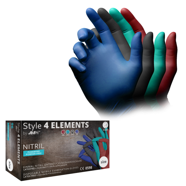 Ampri Nitrilhandschuhe STYLE 4 Elements | XS-XL | 96 Stück/Box